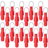 Close-up of Honoson 20-piece heavy tension snap release clips in red